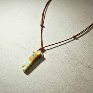 Natural Crystal Unshaped Pendant Necklace with Adjustable <b>Rope</b> <b>Chain</b> for Men and Boys - Product Image 5