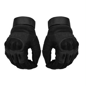 Touch Screen Genuine Leather top quality Motorcycle Motor Sports Men's Carbon Fiber Knuckle Protective <b>Gloves</b> - Product Image 4