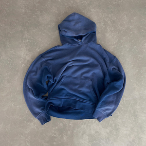 Hoodies personnalisés effet délavé à chaud, coupe ample en molleton de coton, style vintage de haute qualité - Product Image 4