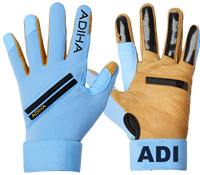 Guantes de Bateo de Béisbol de Cuero Premium, Ambidiestros, Flexibles, Tamaños y Colores Personalizables, Cierre de Gancho y Bucle, Gran Calidad, Adiha