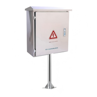 Boîtier de distribution de charge pour VE en acier inoxydable IP65 avec verrouillage sécurisé, résistant aux intempéries, antivol et ventilé pour extérieur
