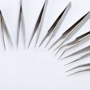 Pince à épiler en acier inoxydable pour sourcils, outils d'extension de cils, réparation auxiliaire, haute précision, anti-acide - Product Image 4