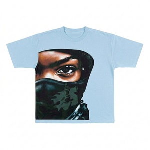 T-shirt unisexe à col rond et manches courtes, coupe oversize décontractée, en coton 100% 260 g/m², style streetwear, avec lettres imprimées - Product Image 3