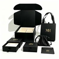 Coffret Cadeau Rigide Noir de Luxe avec Logo Personnalisé, Emballage en Papier Mat, Insert en EVA, Fermeture Magnétique, Écologique, Quatre Couleurs