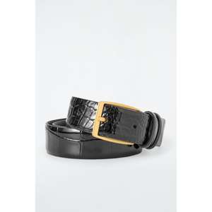 Ceintures en cuir véritable pour hommes avec boucle en acier tendance - Imperméables et durables, haute résistance, largeur personnalisable - Product Image 1