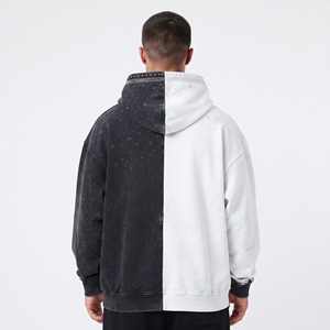 Sudadera con capucha y cremallera para hombre, de algodón French Terry, con bloques de color, estampado de estrellas y detalles de pedrería - Product Image 2