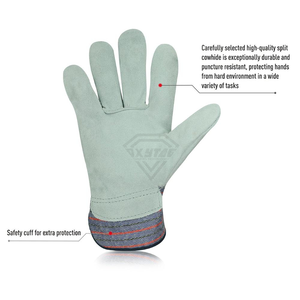 Gants de travail en cuir, longueur poignet, respirants, style uni, pour extérieur, printemps-automne, en cuir, pour jardinage, vente en gros - Product Image 2