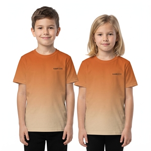 เสื้อยืดเด็กพิมพ์ลายไล่เฉดสี คอกลม แขนสั้น สองสี สวมใส่สบาย ขายส่ง - Product Image 1