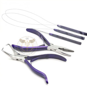 Hair Extension Beading Tool Kit –I-Link Micro Ring <b>Pliers</b> <b>Set</b> with Stainless Steel Crimping Removal Tools for Salon Professional - Product Image 4