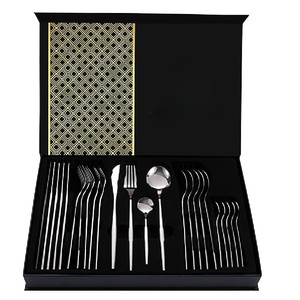 Modern Nordic 18/0 Gold Flatware <b>Set</b> Eco-Friendly Reusable <b>Fork</b> <b>Spoon</b> <b>Knife</b> Cutlery <b>Set</b> with Matte Handle for Restaurant Hotel - Product Image 5