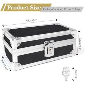 Aluminium Alloy <b>Lockable</b> Cash <b>Box</b> with Single-Row Currency Tray for Everyday Cash Organization and Collection Storage - Product Image 4