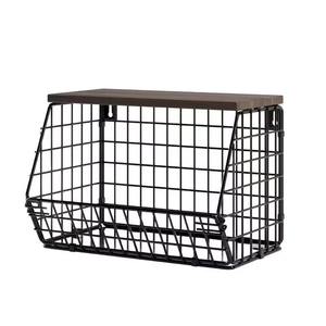 Cesta de alambre metálico única que ofrece una durabilidad superior, agrega profundidad y textura a la decoración de la cocina, bellamente elaborada por BRUSHSTROKE - Product Image 2