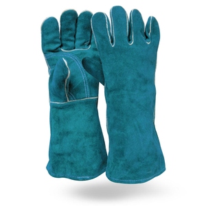 Gants de soudure en cuir de vachette pleine fleur de qualité supérieure, résistants à l'abrasion, pour la lutte contre les incendies, la construction et le barbecue - Product Image 2
