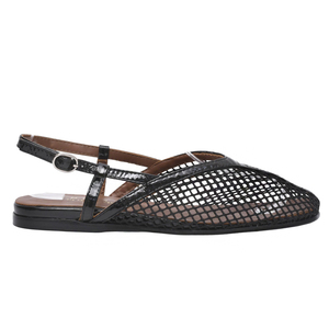 Ann'S Women Mesh Slingback Flat Shoes Square Black <b>Toe</b> Breathable Mary Jane Flats Summer Casual Shoes - Product Image 2