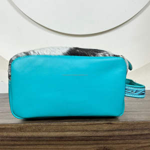 Estuche de belleza de piel de lujo de cuero mecanizado a mano de alta calidad, bolsa de cosméticos de viaje con cremallera portátil personalizada, bolsa de maquillaje de piel de vaca para mujer - Product Image 5