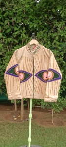 Handmade Knitted <b>Velvet</b> Embroidered Cotton Bomber <b>Jacket</b> for <b>Women</b> | Artisan Boho Statement Autumn/Winter Eco-Friendly - Product Image 4