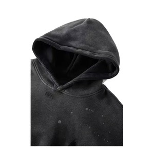 Prix de gros : Sweats à capuche pour hommes, coupe ajustée, délavés à l'acide, avec logo personnalisé, coupe oversize, motif uni, pour l'automne, style vintage vieilli - Product Image 3
