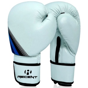 Gants de boxe Sanda en cuir véritable pour entraînement professionnel, logo personnalisé, fermeture auto-agrippante, sangle de poignet réglable, tissu parachute coréen - Product Image 2
