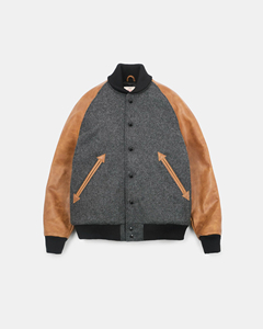 Best Selling Men's Winter Varsity Jacket with <b>Covered</b> <b>Buttons</b> Stand Collar Canvas Fabric-Waterproof & Thick - Product Image 1