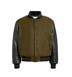 Ropa de calle de alta calidad, ropa personalizada, chaqueta de talla grande de béisbol de lana de invierno para hombre - Product Image 4