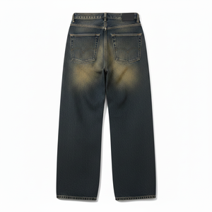Pantalones Vaqueros Anchos de Cintura Alta, Lavado Ácido, Multicolor, Estilo Vintage, Desgastados, Personalizados por el Fabricante, para Hombre - Product Image 3