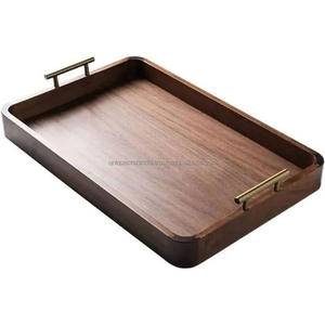 Bandeja de Madera Ripplecarve, Rectangular, Tallada a Mano, con Textura Artística y Elegante, para Servir en Ramadán, Bodas y Otras Ocasiones, Arte Natural Premium - Product Image 3