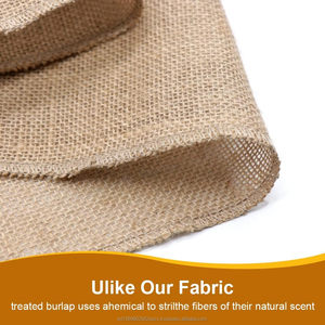 6 x 6 pouces Carrés de toile de jute en jute, tissu naturel polyvalent, pour sets de table, centres de table style ferme, jardinage et artisanat tressé - Product Image 3