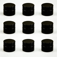 Botol Konsentrat Kaca Persegi/Bulat Mini Anti Anak 3ml 5ml 7ml 9ml Hitam/Putih UV Custom Print