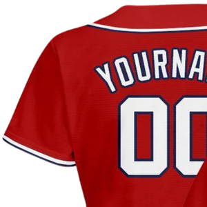 Men Red White Navy Baseball Jersey Button Front Team Shirt Performance <b>Athletic</b> Game Day Practice Sports Uniform Wear - Product Image 5