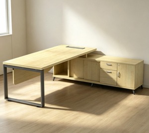 Escritorio de Oficina Ejecutivo Modular Moderno en Forma de L, Diseño de Madera Independiente, Estilo Minimalista, Muebles de Oficina Comerciales - Product Image 1