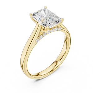 แหวนหมั้นเพชรทรงรัศมี 2 กะรัต เพชรเลี้ยงในห้องปฏิบัติการ ขายดี ทอง 14K พร้อมใบรับรอง IGI VS1 E สำหรับวันครบรอบแต่งงาน - Product Image 3