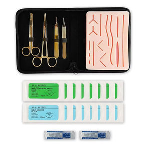 Kit de pratique de suture chirurgicale avancée : Ciseaux, pinces, coussin de suture en silicone, aiguilles – Instruments médicaux à prix de gros compétitifs - Product Image 1