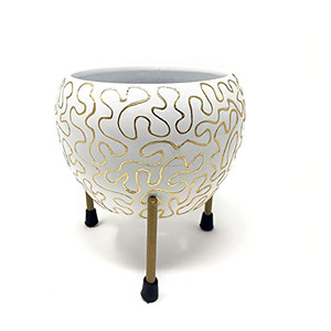 Maceta redonda de pie para flores, precio al por mayor, de Metal, perfecta para decorar tu dormitorio, comedor, oficina y sala de estar - Product Image 2