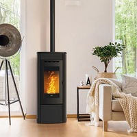 Chauffage au granulés de bois haut de gamme, autoportant, conçu pour les maisons élégantes, offrant une chaleur efficace, adapté aux villas, aux patios et aux espaces extérieurs.
