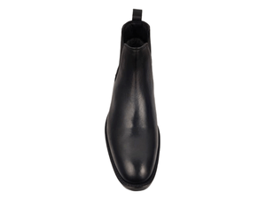 Botas Chelsea Negras para Hombre, Parte Superior de Piel de Oveja, Punta Redonda, Sin Cordones, Suela Antideslizante de TPR, Forro de Malla, para Todas las Temporadas - Product Image 3