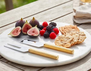 Stainless Steel <b>Cheese</b> <b>Knife</b> <b>Set</b> With Gold Handles Durable Flatware Dishwasher Safe For Kitchen Use Events And Hotel Use - Product Image 5