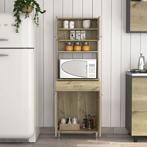 Area della baia dispensa due porte mobili da cucina con un cassetto e quattro gambe regolabili in metallo - Product Image 3