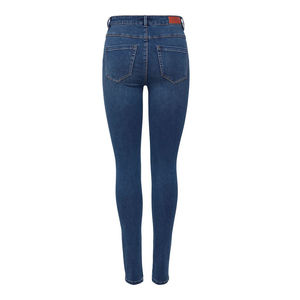 Mid Flare Skinny Dark Wash Denim Jeans Full Length Women's Vintage Casual Style Spandex Cotton Blend Breathable Woven <b>Fabric</b> - Product Image 5