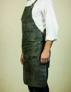 Nuevo Delantal de Cuero para Chef, Hecho a Mano con Cuero Genuino, Delantal para Bartender - Product Image 5