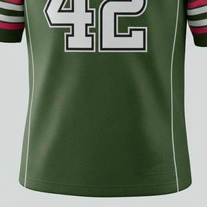 Camiseta de Fútbol Americano Sublimada Personalizada, Transpirable, de Malla, Unisex, Manga Corta, Color y Logotipo Personalizables, para Práctica - Product Image 6