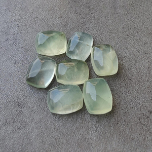 AAA+ Prehnite Cabochon Calibrated <b>Cushion</b> Gemstone, Natural Green, Loose Gemstone for Jewelry Supply Wholesale Cabochon - Product Image 2