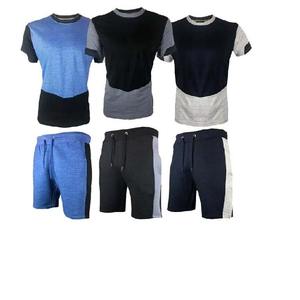 Camisetas Bordadas Personalizadas Unisex, 230 g/m², Algodón, Tallas Grandes, Lisas, Impresión Digital, Cuello Redondo, Logotipo Personalizado, Conjunto de Camiseta y Pantalones Cortos para Hombre - Product Image 4