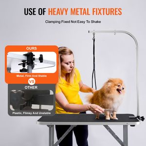 Stazione di Toelettatura per Cani di Taglia Media e Piccola 36FT X24FT, Supporto Pieghevole per Toelettatura Animali con Morsetto e Fonte di Alimentazione per Gatti - Product Image 3
