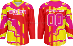 Créez votre propre maillot de hockey sur glace avec logo personnalisé - Maillot de hockey sur glace de qualité supérieure à vendre - Maillot de hockey sur glace sur mesure - Product Image 1