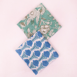 Pañuelo Cuadrado de Algodón Estampado a Mano Craftjaipur para Mujer, Diseño Floral, Accesorios para Todas las Temporadas, Multicolor, Estilo Boho - Product Image 2