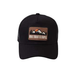 Casquette de camionneur OEM personnalisée à 5 panneaux quantité minimale de commande bas Patch élégant logo Maille respirante Profil haut Design Performance de marque sportive - Product Image 1