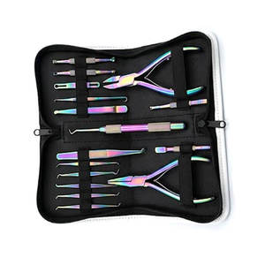 Kit d'outils professionnels pour extensions de cheveux : pinces en acier inoxydable, clips, outils de séparation pour l'installation et le retrait des extensions capillaires - Product Image 5