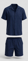 Ensemble de shorts décontractés d'été 2026 pour hommes, respirant, en jersey polyester/coton, séchage rapide, tricoté, logo personnalisé, vente en gros