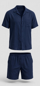 2026 Wholesale Summer Men's Casual Shorts <b>Set</b> Plain Color Solid 100% Cotton Jersey Quick Dry Knitted Customized Logo <b>Twin</b> <b>Set</b> - Product Image 5
