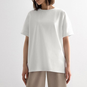 เสื้อยืดคอกลมผ้าเจอร์ซีย์ถักแบบลำลองสำหรับทุกเพศ OEM/ODM ผ้าฝ้าย 100% น้ำหนัก 180 กรัม แขนสั้น ระบายอากาศได้ดี เป็นมิตรกับสิ่งแวดล้อม ป้องกันการเป็นขุย - Product Image 2